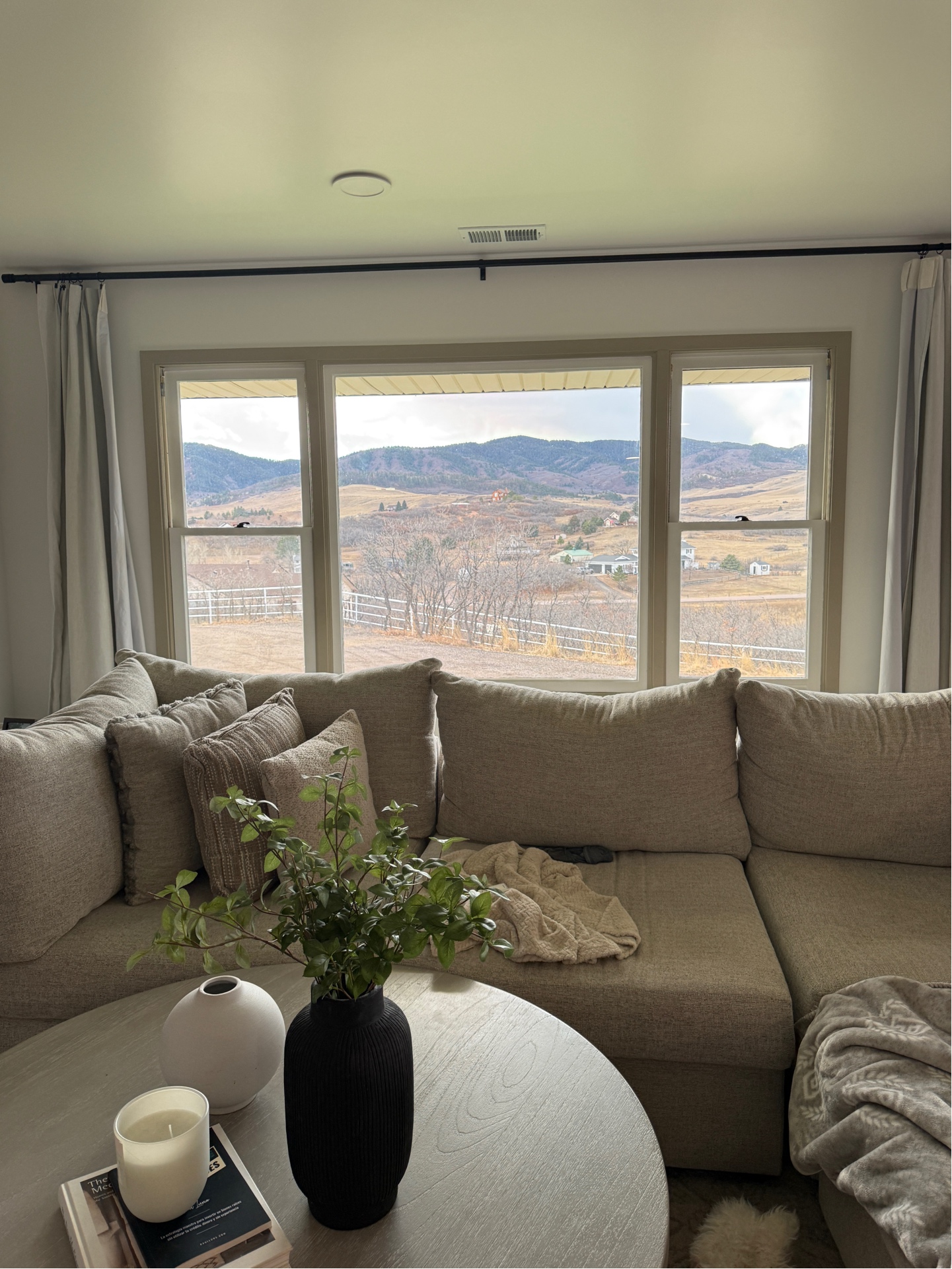 Window film reducing glare in home
